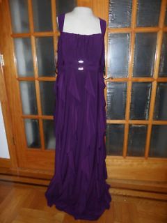 10834w New Made in USA Purple Party Plum Dress w. rhinestones size 14w 