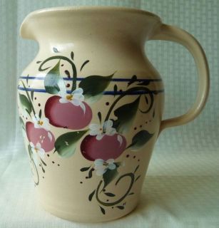 Casey Pottery Apple Floral Pitcher Marshal Texas Mint