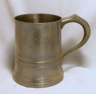   PEWTER 1 PINT TANKARD~CROWN & ROSE PEWTER~T.G.C NEILL READ PUTTER 1981