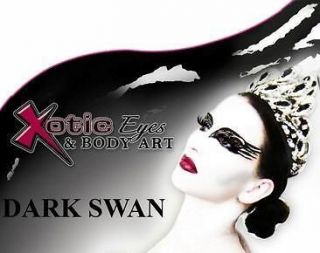 EXOTIC XOTIC EYES Dark Black Swan Womens EYELASHES BODY ART COSTUME 