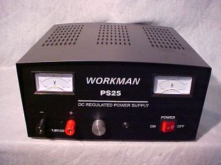 Workman ps25 PS 25 Cb Ham Radio 22 amp constant 25 surge Power Supply 