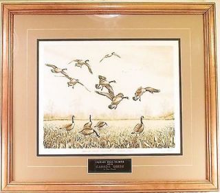   DUCKS UNLIMITED 1985 86 Dave Chapple Canada Geese LE (35/185) Etching