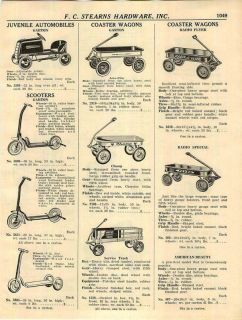 1948 Garton Coaster Wagon Radio Flyer Pedal Car ad