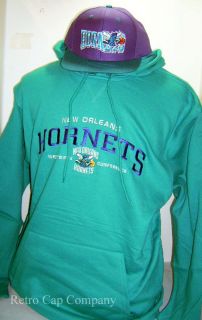 NEW ORLEANS HORNETS VINTAGE RETRO HOODIE SWEATER AND SNAPBACK CAP
