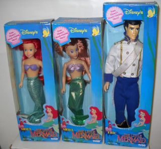 1731 NRFB Vintage TYCO The Little Mermaid 2 Versions of Ariel & 1 