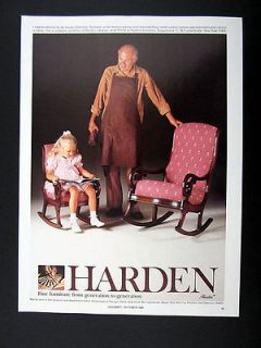 Harden Furniture Cherry Rocking Chair & Matching Childs Rocker 1986 