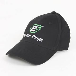 E3 Spark Plugs Ball Cap Cotton E3 Spark Plugs Logo Black Adjustable 