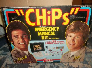 CHIPS EMERGENCY MEDICAL KIT PONCH JOHN ESTRADA 1977 1980 EMPIRE TOYS 