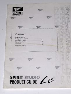 Soundcraft Spirit LC Studio Mixing Board Manual Guide