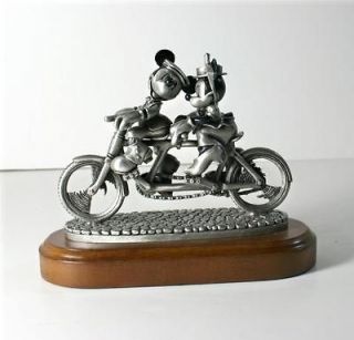 Disney Chilmark Pewter Bicycle Built For Two Mickey Minnie LE Statue 
