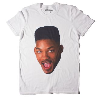 FRESH PRINCE FACE T Shirt  SMALL will smith bel air beverly hills 80 