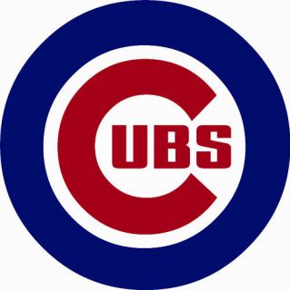 Chicago Cubs Logo Corn Hole (Bag Toss) Decals   Set of 2