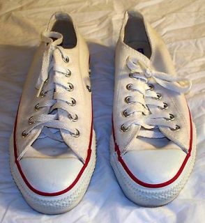 Vintage Mens Converse Chuck Taylor All Star Low Tops White Size 6.5 