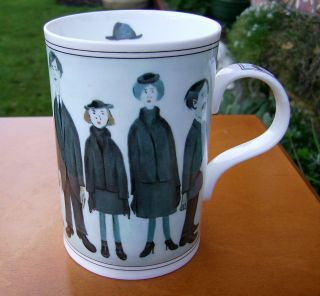WREN FINE BONE CHINA MUG   LOWRY THE FUNERAL PARTY 1953 THE SALFORD 