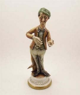 Vintage Works of Art Italy Figurine Man with Cigars Italian (&)