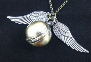 vintage style Steampunk Harry Potter Golden watch necklace pendant