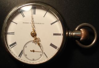 Circa 1885 Elgin Pocket Watch CLEAR BACK Winds, sets and runs SKU 