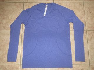 NEW Lululemon Run Swiftly Tech L/S T  Shirt Pigment Blue Size 12 Long 