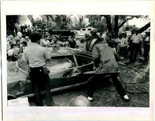 1985 Clearwater FL Firefighter Jaws Of Life Car Demonstration Press 