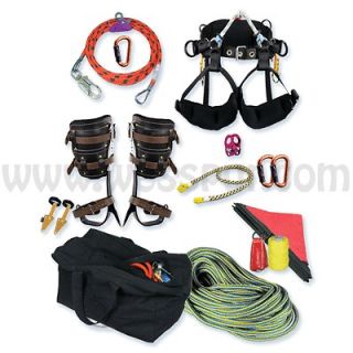 Tree Climbers Spur & Rope Deluxe Kit,Saddle,Flipline,150Rope,Throw 
