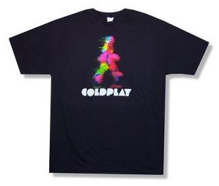 COLDPLAY   FUZZY MAN COLORFUL BLACK T SHIRT   NEW ADULT LARGE L