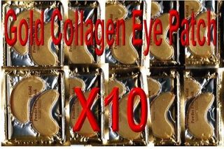 PREMIUM GOLD COLLAGEN EYE MASKS X 10 BIO CRYSTAL REDUCE BAGS UNDER 