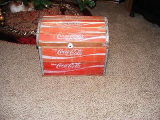   Vintage Antique Coca COLA Coke WOODEN CHEST TRUNK w Hinges 3 Crates
