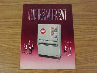   CORSAIR 20 Continental Vending Cigarett Coin Op Advertising Flyer