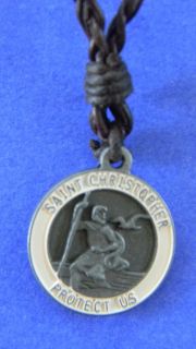 CLASSIC SO CAL SAINT CHRISTOPHER NECKLACE BY HOLLISTER CO. WHITE