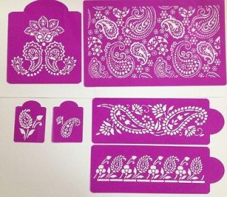 LARGE MEHNDI TIER Cake stencils Awesome set of 6 pieces !
