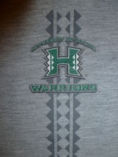   of Hawaii Warriors T Shirt Mens College Athletics Grey Sports Large