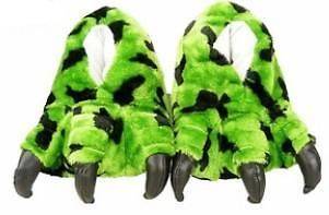 Monster big foot Green Men Women Feets Animal Bear Plush Claw Paw 