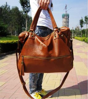  Lady Korean Hobo PU Tassel Leather Handbag Shoulder Bag Large Capacity