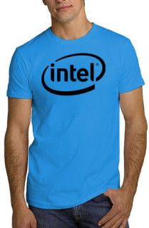 Intel T Shirt Computer Processor Tech Company Inside Blue Tee *ALL 