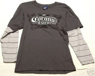 OFFICIAL CORONA EXTRA BEER T SHIRT YOUNG MENS LONG SLEEVES S SMALL 