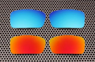 New VL Polarized Ice Blue + Fire Red Lenses For Oakley Gascan S Small