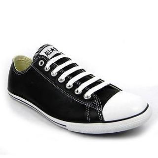 Converse All Star Slim Ox Unisex Leather Trainers   Black