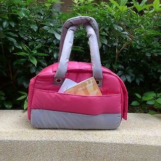 Dog carrier bag   Pink / Grey cotton lined with cotton handle.