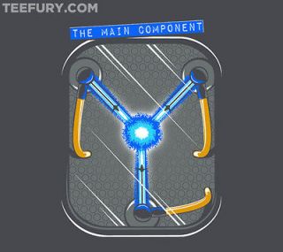 Teefury The Main Component Back To The Future Flux Capacitor Mens 