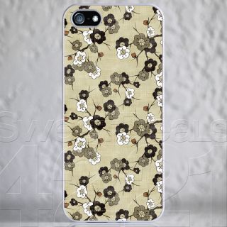   White Apple iPhone 5 Asian Floral Vintage Pattern Case Cover Protector