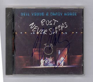 Neil Young Signed Autograph Rust Never Sleeps Cd