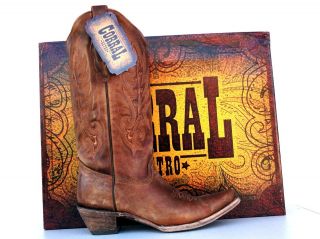 Corral Cowgirl Boots Womens Vintage Tan