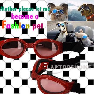 Cool Life Pet Dog UV Goggles Sun Glasses Pet Cute Glasses Red