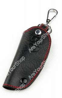   Logo Black Leather Key Chain, Keychain, Key Ring, Licensed + Free Gift