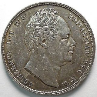 GREAT BRITAIN WILLIAM IV HALF CROWN 1836 EXTREMELY FINE / GOOD 
