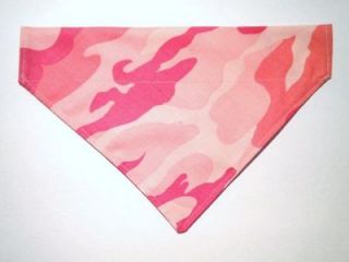 Pink Camouflage Slide On Doggie Bandana