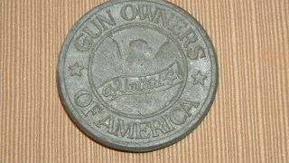Gun Owners of America round United Pewter Belt Buckle, Collectible