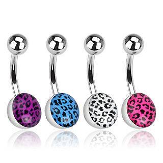     CLEAR EPOXY COATED   BELLY BAR   SURGICAL STEEL   CHOOSE COLOUR