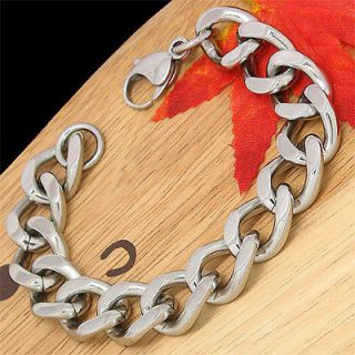 Newly listed COOL CUBAN CURB CHAIN Stainless Steel Link Bracelet 9.2 