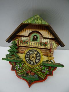 Vintage Used Wood Wooden Germany Cuckoo Clock Movement Bellows Parts 